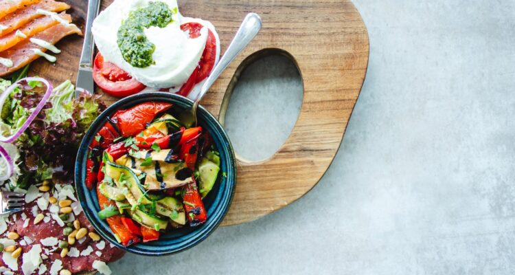 tray of food on white surface